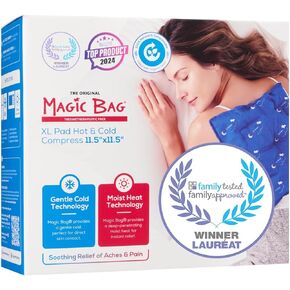 The Original Magic Bag X-Large Heating Compression, Hot/Cold Therapy for Back and Shoulder Pain Relief, Cordless Hot Cold Compress, 29 x 29 cm (11.5" x 11.5")