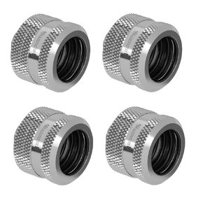 Barrow G1/4" to 16mm Hard Tubing Compression Fitting, Silver Shiny, 4-pack