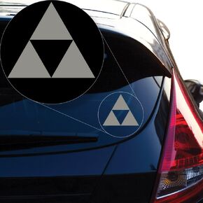 Yoonek Graphics Triforce Vinyl Decal Sticker for Car Window, Laptop and More. # 922 (4" x 4.6", Gold)