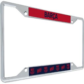 Desert Cactus FC Barcelona License Plate Frame Car Tag Holder for Front or Back of Car Barça Football Club Officially Licensed Metal Soccer Futbol (Style 3)