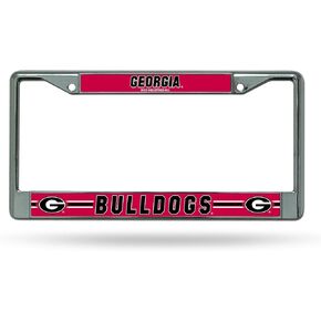 Rico Industries NCAA Georgia Bulldogs Standard Chrome License Plate Frame