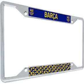 Desert Cactus FC Barcelona License Plate Frame Barça Football Club Soccer Futbol Car Tag Holder for Front or Back of Car Officially Licensed Metal (Style 4)