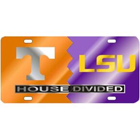 Tennessee LSU House Divided Laser Cut License Plate