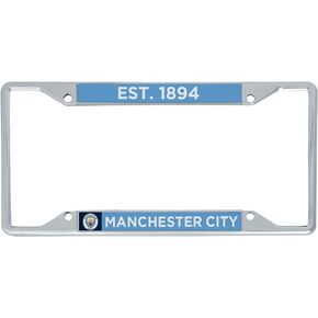 إطار لوحة ترخيص Desert Cactus Manchester City Man City MCFC Football Soccer Premier League معدني للجزء الأمامي أو الخلفي من السيارة مرخص رسميًا (النمط 2)