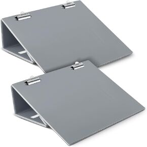 Nuanchu 2 Pcs Folding Slant Board for Writing 14 x 12 Inch Large Adjustable Tilted Slanted Clipboard Writing Board for Office Table Improve Handwriting Reading Drawing Legibility Supplies Tool, Grey