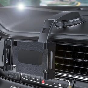 Car Dashboard Tablet Mount Holder, 360° Rotatable Suction Cup with Large Clamp Dash Phone Stand for iPad Pro, iPad Air/Mini, iPhone, Samsung Galaxy Tab, Kindle, Surface.