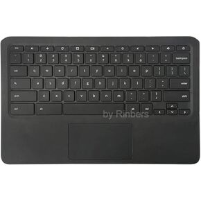 Laptop Black Palmrest Upper Case with Keyboard with Touchpad Assembly Replacement Part for HP Chromebook 11 G6 EE TPN-Q203 L14921-001 L14922-001 L92334-001