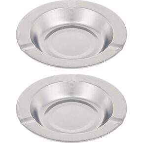 Heavy Duty House Ashtrays - Pack of 2 - Metal Ashtray Outdoor - Stainless Steel Cigar Ash Tray