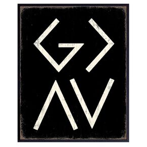 Christian Wall Decor - God Wall Decor - God Is Greater Than The Highs And Lows - Religious Wall Decor - Christian Gifts for Men - spiritual Wall Decor- Catholic Gifts- Mens Christian Gifts 8x10