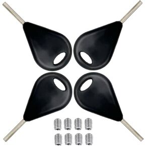 6pcs Surf Fin Key & Screws for Longboard Surfing Kayak Paddleboard Surfboard Sup Surf Paddle Board Fin Replacement Install Remove Tool Accessories Black