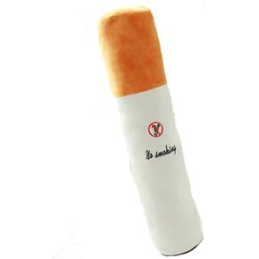 Unique Cigarette Plush Toy Cushion 80cm No Smoking Pattern Long Cylindrical Throw Pillow