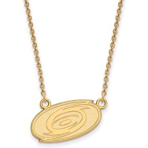 Carolina Hurricanes Small (1/2 Inch) Pendant w/ Necklace (Gold Plated)