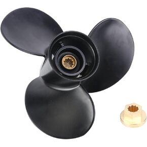 10 3/8 x 13 (10 Spline Tooth) Upgrade Aluminum Outboard Moto Propeller fit for Mercury Engines 9.9 15 18 20 25HP RH Replace 48-19640A40