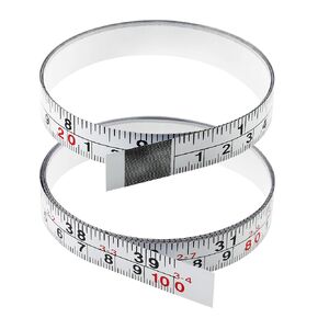 2 Packs 1/2-Inch Self-Adhesive Measuring Tape, 78 Inch or 200cm Peel and Stick Tape Measure, Imperial and Metric Scales, Left-Right Reading Ruler Tape for Workbench, Table Saw, Drafting Table, White