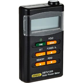General Tools Handheld Digital Solar BTU Power Tester Meter #DBTU1300 With 4 Digit LCD Display, Wide Spectral Range, Cosine Corrected