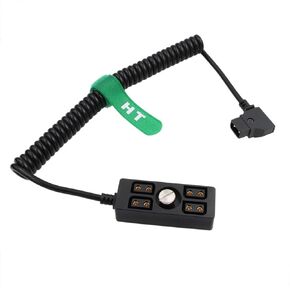 D-Tap Power Splitter Hub 1/4"-20 Thread, P-TAP Male to Female 4-Port Adapter 1 to 4 for V-Mount Gold Mount Battery Anton Bauer IDX Sony