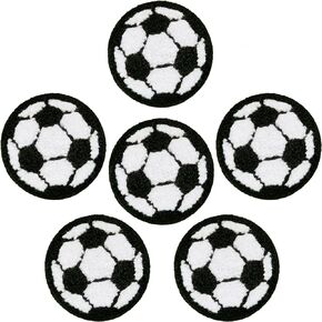 12 Pieces Chenille Soccer Patches Iron on Patch Sport Football Soccer Chenille Applique Patch for DIY Crafts Jackets Clothes Dress Hat Pants Caps