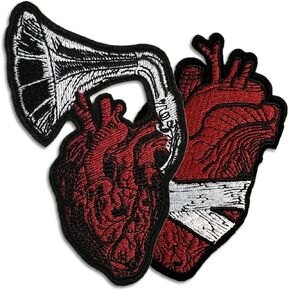 Cool Embroidered Applique Iron On Patches for Clothing, Sew Cute Patches for Jackets, Fancy Patch for Backpacks, Jeans, Hats, DIY Accessories (Skull Pizza)