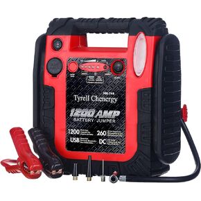 1200 Amp Jump Starter with Air Compressor,20000mAh Car Battery Jump Starter 260 PSI Tire Inflator,12V Auto Lead-Acid Battery Booster(Up to 6L Gas or 6L Diesel Engine)with LED Light&USB