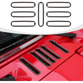 JK Hood Vent Trim Cover Compatible with 2007-2018 Jeep Wrangler JK JKU Exterior Accessories, Blue