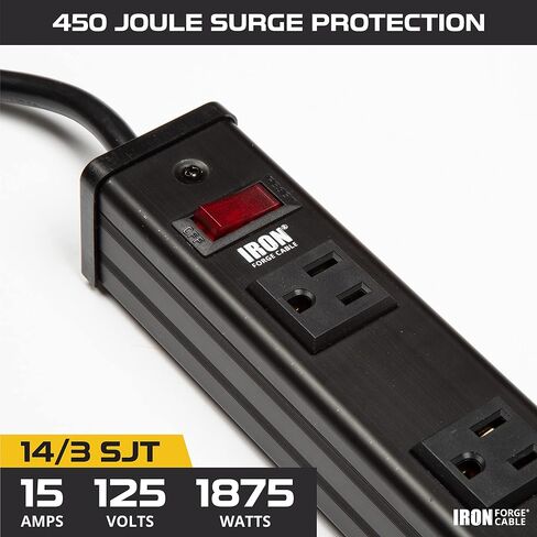 Iron Forge Cable 24 Outlet Metal Surge Protector Power Strip, 9 Ft in Kuwait