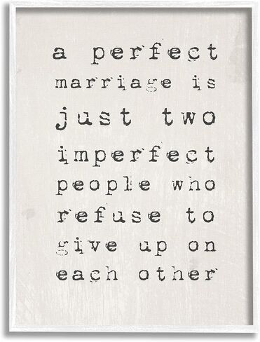 Stupell Industries A Perfect Marriage, Design by Daphne Polselli White Framed Wall Art, 24 x 30, Beige in Saudi Arabia