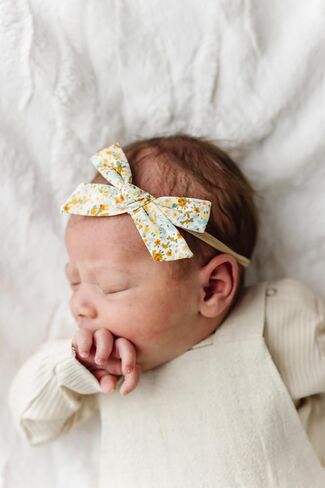 Little Poppy Co. Three Hair Bows Set - Stylish Handmade Accessories for Newborns,Babies and Toddlers | Premium Quality Headbands (The Savannah Set, Original on Nylon Headband (3 Month - 3 Year)) in Kuwait