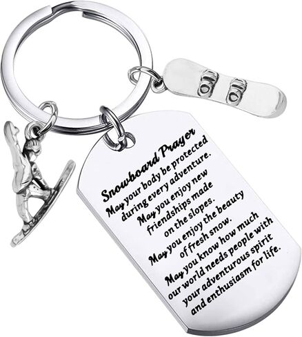 WSNANG Snowboarding Keychain Snowboarder Gift Snowboard Lover Gifts Snowboarder Team Gift Winter Sports Ski Keychain in Saudi Arabia