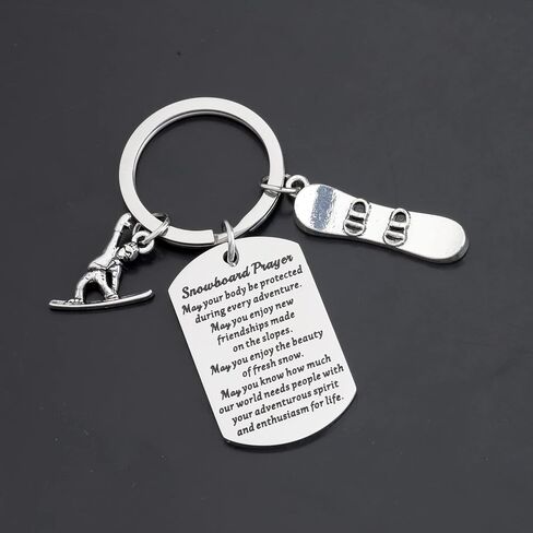 WSNANG Snowboarding Keychain Snowboarder Gift Snowboard Lover Gifts Snowboarder Team Gift Winter Sports Ski Keychain in Saudi Arabia