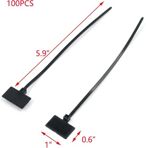 T Tulead Orange Zip Tags Cable Zip Ties Cord Self-Locking Label Nylon Tag Markers 100PCS in Saudi Arabia