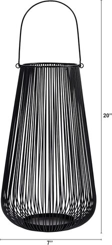 Nearly Natural 20in. Vintage Black Metal Wire Votive Tea Lantern Candle Holder in Saudi Arabia