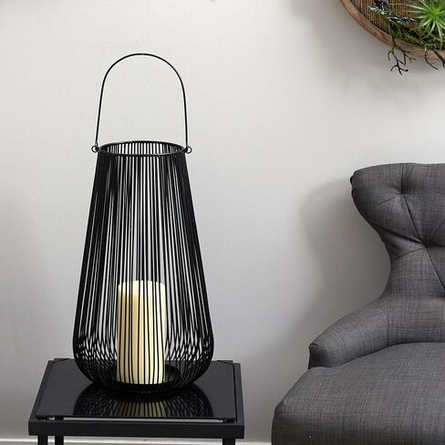 Nearly Natural 20in. Vintage Black Metal Wire Votive Tea Lantern Candle Holder in Saudi Arabia