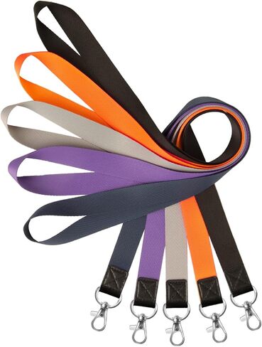 4 Pack Black Lanyards For Keys,id Badges Holder,4 Patterns Bulk Lanyard For ID Card Badge Holders,Keys,keychain,Office Neck Cute Durable Fashionable in Kuwait