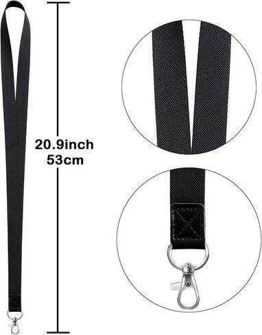 4 Pack Black Lanyards For Keys,id Badges Holder,4 Patterns Bulk Lanyard For ID Card Badge Holders,Keys,keychain,Office Neck Cute Durable Fashionable in Kuwait
