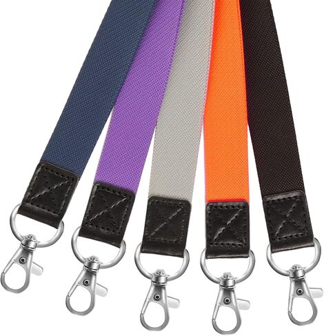 4 Pack Black Lanyards For Keys,id Badges Holder,4 Patterns Bulk Lanyard For ID Card Badge Holders,Keys,keychain,Office Neck Cute Durable Fashionable in Kuwait
