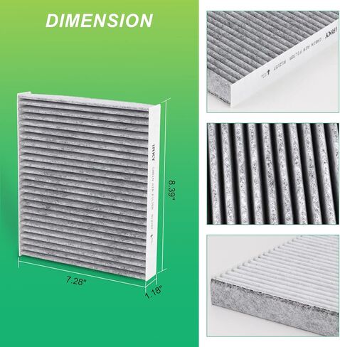 CF12157 فلتر هواء المقصورة مع استبدال الكربون المنشط لتويوتا لكزس مازدا سوبارو كامري كورولا RAV4 بريوس RX350 C-HR ES350 أفالون CX-9 ES300h RX450h CP157 in Kuwait