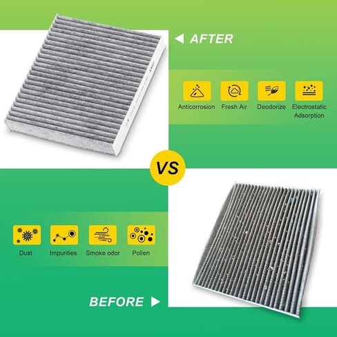 CF12157 فلتر هواء المقصورة مع استبدال الكربون المنشط لتويوتا لكزس مازدا سوبارو كامري كورولا RAV4 بريوس RX350 C-HR ES350 أفالون CX-9 ES300h RX450h CP157 in Kuwait