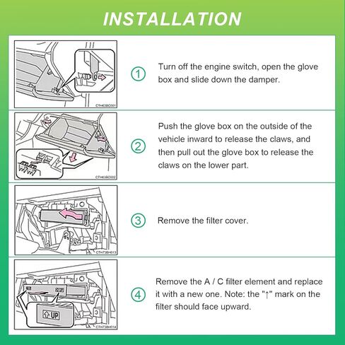 CF12157 فلتر هواء المقصورة مع استبدال الكربون المنشط لتويوتا لكزس مازدا سوبارو كامري كورولا RAV4 بريوس RX350 C-HR ES350 أفالون CX-9 ES300h RX450h CP157 in Kuwait