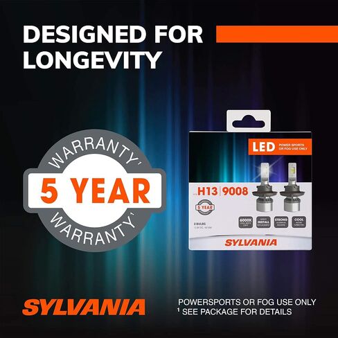 SYLVANIA H13 9008 LED Powersport Headlight Bulbs for Off-Road Use or Fog Lights - 2 Pack in Saudi Arabia