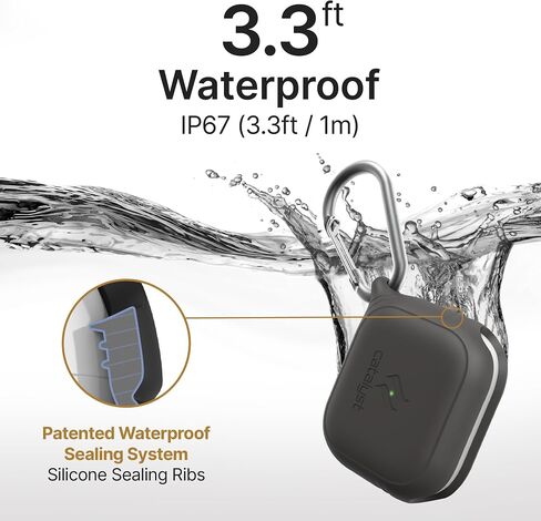 Catalyst Waterproof Case for AirPods 3rd Generation - Wireless and USB-C Charging Compatible AirPods 3rd Generation Case, Drop Protection AirPod Case 3rd Generation One Piece Design with Carabiner in Saudi Arabia