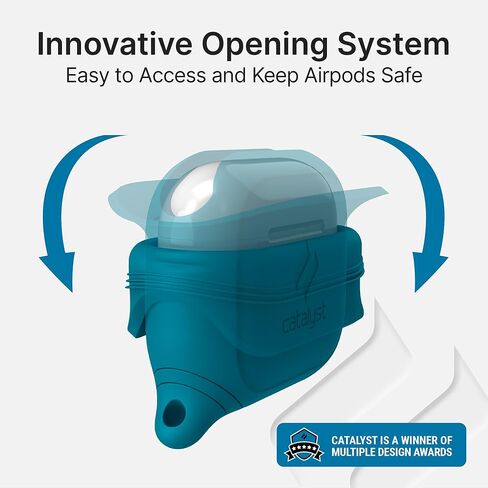 حافظة Catalyst المقاومة للماء لأجهزة AirPods الجيل الثالث - حافظة AirPods الجيل الثالث المتوافقة مع الشحن اللاسلكي وUSB-C، حافظة AirPod للحماية من السقوط الجيل الثالث تصميم قطعة واحدة مع حلقة تسلق in Kuwait
