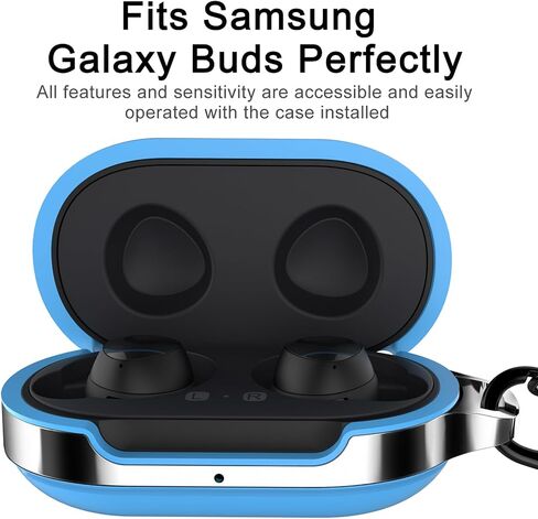 HALLEAST Galaxy Buds Case Cover, TPU Hard Protective Earbuds Case for 2019 Samsung Galaxy Buds & 2020 Galaxy Buds + Plus (Support Wireless Charging), Classic Black in Saudi Arabia