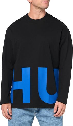 HUGO Men's Block Letter Logo Long Sleeve Cotton Shirt in Saudi Arabia