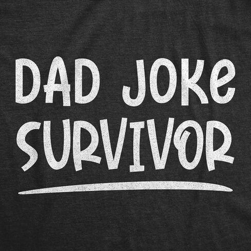 Youth Dad Joke Survivor Tshirt Funny Fathers Day Son Daughter Hilarious Graphic Novelty Tee in Saudi Arabia