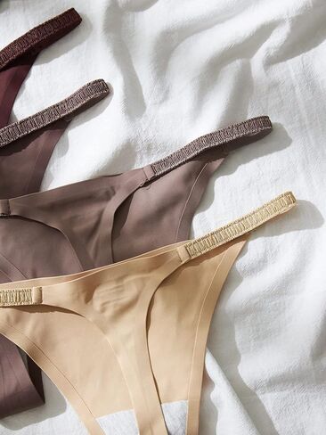 مجموعة ملابس داخلية نسائية من GORGLITTER بدون خياطة مكونة من 5 قطع G String Thong بدون عرض in Saudi Arabia