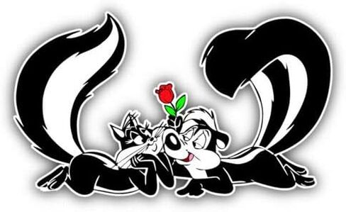 ملصق رسومي كرتوني من Pepe Le Pew Love - ممتص الصدمات لنافذة الكمبيوتر المحمول وخزانة زجاجة الماء وعلامة ملصق المجلد in Kuwait