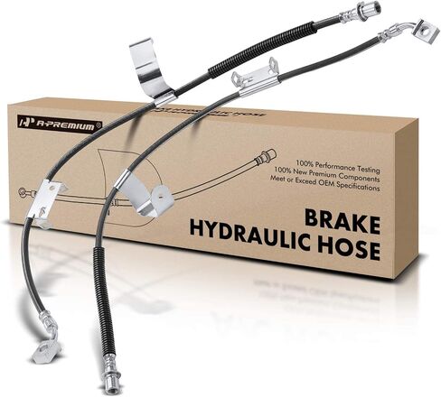 A-Premium Front Brake Hydraulic Hoses Compatible with Select Chevy, GMC and Hummer Models - Silverado 2500 HD/3500 HD, Sierra 2500 HD 2007-2010, Sierra 3500 HD 2008-2010, Yukon XL, H2(Pack of 2) in Saudi Arabia