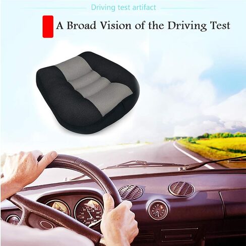Car Booster Seat Cushion Raise The Height for Short People Driving Hip (Tailbone) and Lower Cack Fatigue Relief Suitable for Trucks, Cars, SUVs, Office Chairs, Wheelchairs (Black and Gray) in Saudi Arabia