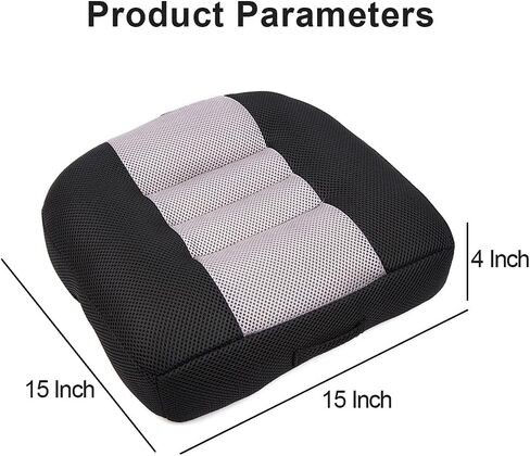 Car Booster Seat Cushion Raise The Height for Short People Driving Hip (Tailbone) and Lower Cack Fatigue Relief Suitable for Trucks, Cars, SUVs, Office Chairs, Wheelchairs (Black and Gray) in Saudi Arabia
