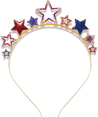 American Flag Headband 4th of July Star Hairband for Women Independence Day Patriotic Hair Accessory Party Favors in Kuwait